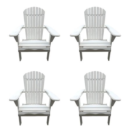 W HOME 52 in. Adirondack Outdooor Chair, White SW1912WTSET4